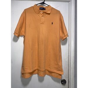 Polo RALPH LAUREN Men's XL Polo Shirt‎ Orange Classic Blue Pony